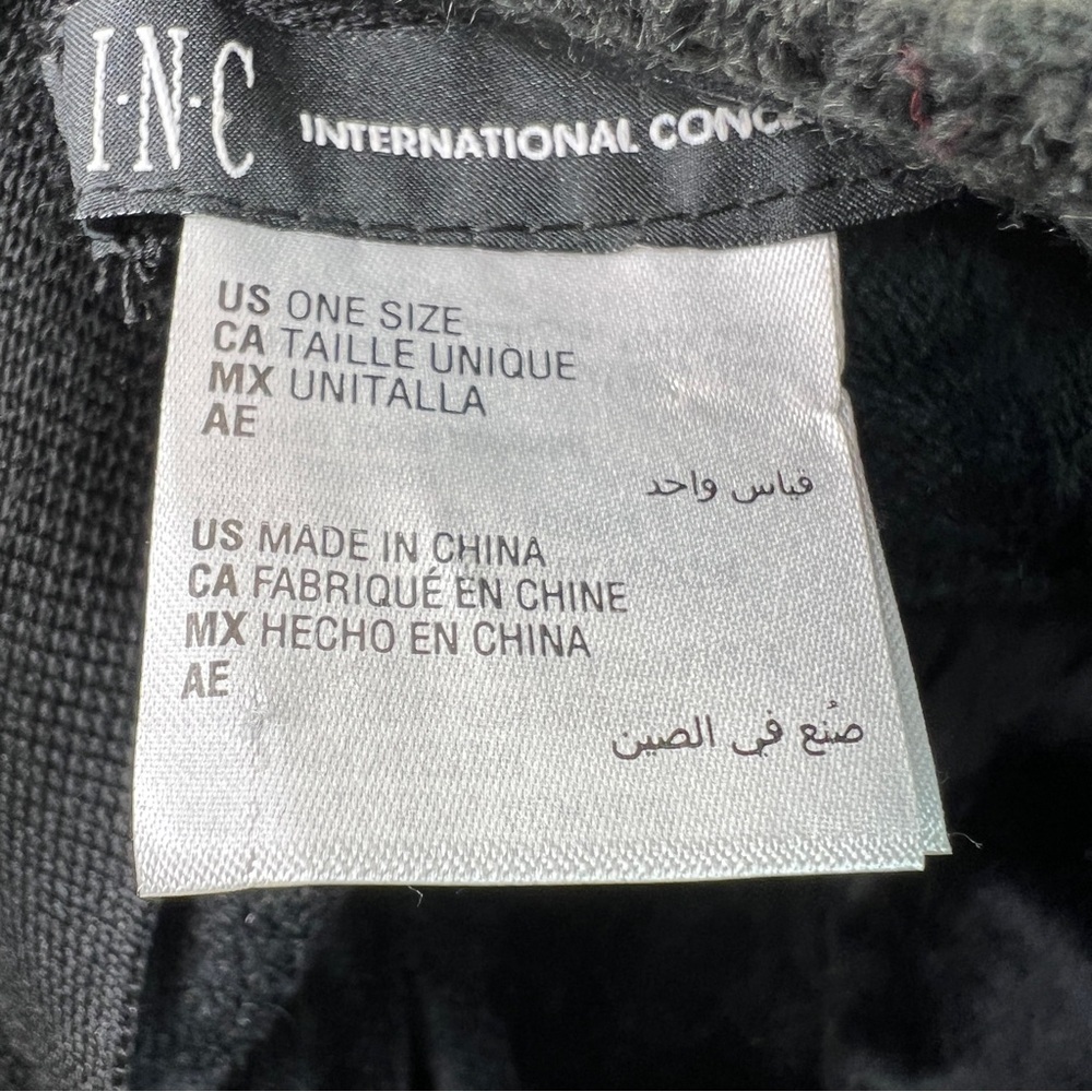 INC Black Knit Baseball Cap/Hat w/Vel-Cro Closure - Picture 5 of 9